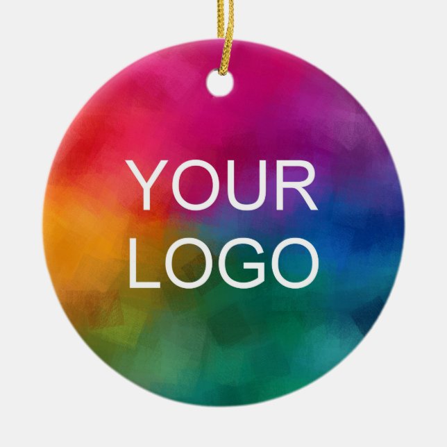 Logo-Kreis für kundenspezifische, zweiseitige Unte Keramik Ornament (Vorne)