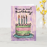 Logo Künstlerisch Handgezeichneter Kuchen Blau Lil