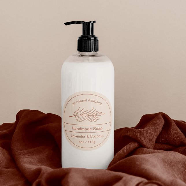 Logo-Label "Dusty Pink" Runder Aufkleber (Von Creator hochgeladen)