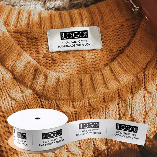 Logo-Labels Markenbezeichnungen Kleidungsmarken fü Satinband (Logo Labels Brand Clothing Tags for Handmade Items Satin Ribbon)