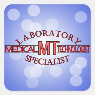 LOGO LABOR SPECIALIST MT MEDICAL TECHNOLOGIST QUADRATISCHER AUFKLEBER