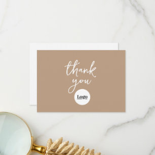 Logo-Light Mocha Brown Vielen Dank Dankeskarte