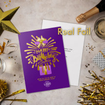 Logo Lila Geschenk Feuerwerk Business Geburtstag h