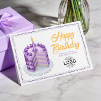 Logo Lila Grau Vintage-Torte Geschäftsgeburtstag