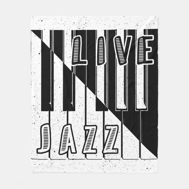 Logo "Live Jazz Calligraphy Illusion" mit Fleecedecke (Vorderseite)