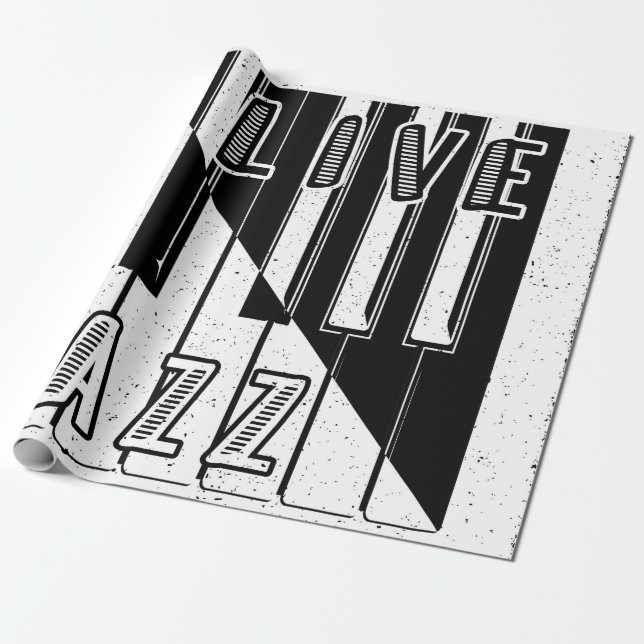 Logo "Live Jazz Calligraphy Illusion" mit Geschenkpapier (Ungerollt)