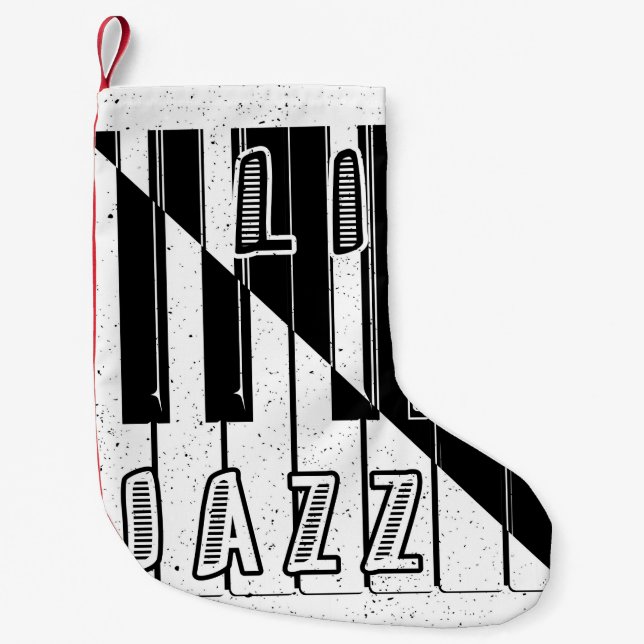 Logo "Live Jazz Calligraphy Illusion" mit Kleiner Weihnachtsstrumpf (Vorderseite)