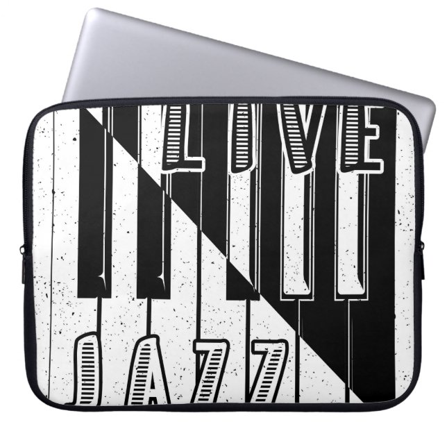 Logo "Live Jazz Calligraphy Illusion" mit Laptopschutzhülle (Vorderseite)