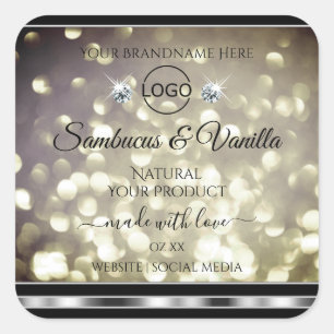 Logo-Logo für Sparkle Platinum Glitzer Product Lab Quadratischer Aufkleber