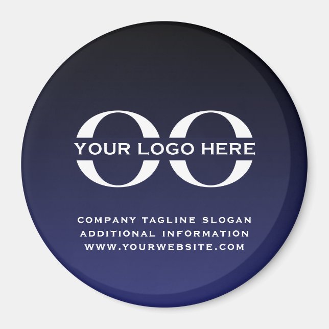 Logo-Magazin für Navy Blue Custom Business Company Magnet (Vorne)