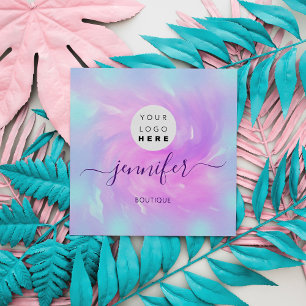 Logo Makeup Boutique Shop Abstraktes Logo Quadratische Visitenkarte