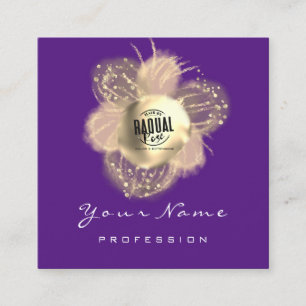 Logo Makeup Haar Nail Lila Boutique Quadratische Visitenkarte