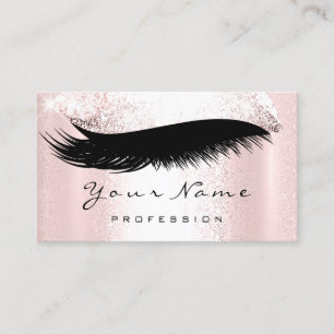 Logo-Makeup-Künstler Beruflich Glam Pink Lash Visitenkarte