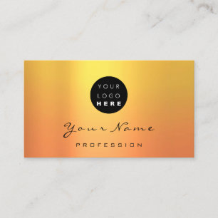 Logo-Makeup-Künstler Haarnagel Gelb Orange Visitenkarte