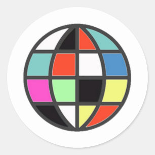 Logo-Marke (bearbeitbares Globalbild) Runder Aufkleber