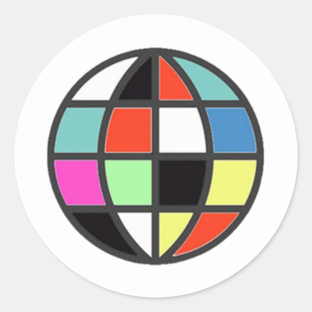 Logo-Marke (bearbeitbares Globalbild) Runder Aufkleber (Vorderseite)