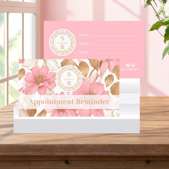 Logo-Markenbezeichnung "Luxury Floral Botanical Mo Terminkarte (Von Creator hochgeladen)