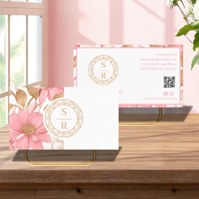Logo-Markenbezeichnung "Luxury Floral Botanical Mo Visitenkarte (Von Creator hochgeladen)
