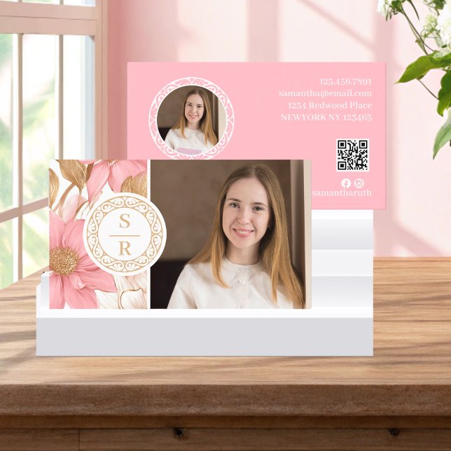 Logo-Markenbezeichnung "Luxury Floral Botanical Mo Visitenkarte (Von Creator hochgeladen)