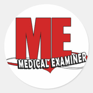 LOGO ME ACRONYM MEDICAL EXAMINING RUNDER AUFKLEBER