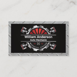 Logo "Mechanische Dienste"   Metallkolben Visitenkarte