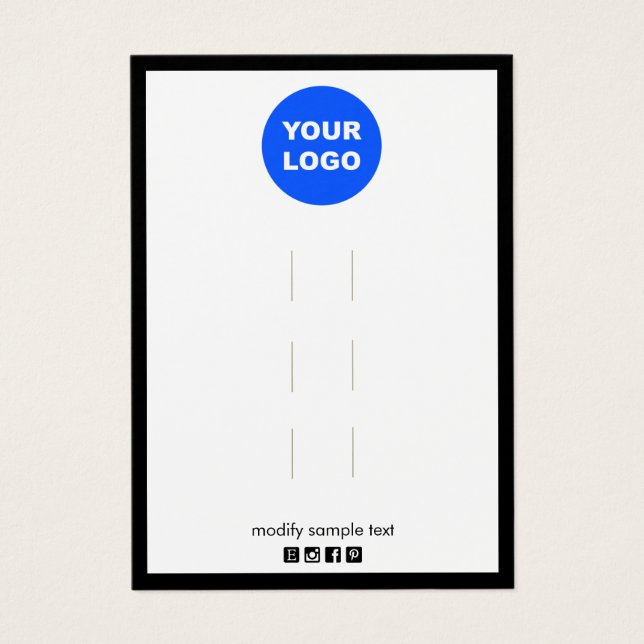 Logo-Mehrfach-3-Hair-Clip-Display-Halter hinzufüge (Vorderseite)