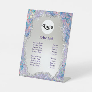 Logo Mermaid Sequin Preisliste Pedestzeichen Sockelschild