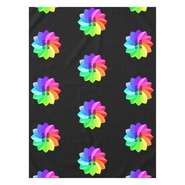 Logo-Messe Business Restaurant Hotel Schwarz Tischdecke (Vorderseite)