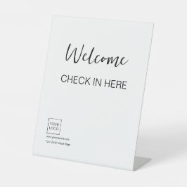 Logo Minimal Business Welcome Sign Sockelschild