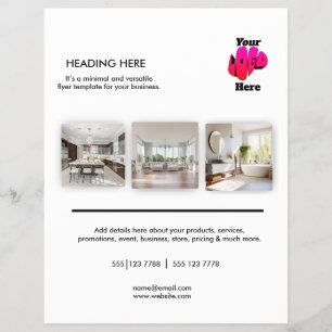 Logo Minimal Foto Geschäftsmarketing Flyer