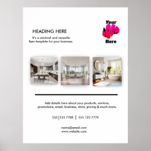 Logo Minimal Foto Geschäftsmarketing Poster