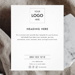 Logo Minimales Geschäft Marketing Schwarz Flyer