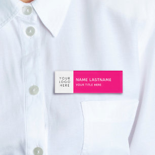 Logo Minimalistisch leuchtend rosa Farbe hinzufüge Namenschild