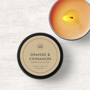 Logo-Minimalistische Kraft-Produktetikette hinzufü Runder Aufkleber