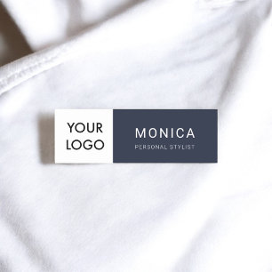 Logo-Minimalistische Navy-Name-Markierung Namensschild