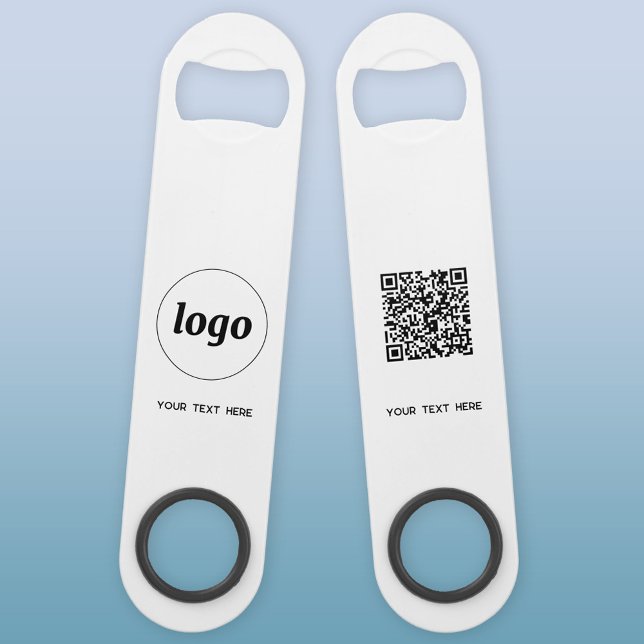 Logo mit QR-Code Speed Flaschenöffner (Logo QR code custom text business promotional bar key bottle opener)