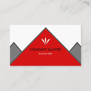 Logo mit roter Marke und Weiß Visitenkarte