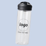 Logo mit Text-Branding-Werbung Trinkflasche<br><div class="desc">Fügen Sie Ihr eigenes Logo und Textauswahl zu diesem Design hinzu. Entfernen Sie den Text,  wenn Sie es vorziehen. Minimalistisch und beruflich,  um die Markenloyalität zu fördern. Ideal für die Mitarbeiterwerbung oder als Werbemittel für Ihre Kunden und Kunden.</div>