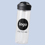 Logo mit Text-Branding-Werbung Trinkflasche<br><div class="desc">Fügen Sie Ihr eigenes Logo und Textauswahl zu diesem Design hinzu. Entfernen Sie den Text,  wenn Sie es vorziehen. Minimalistisch und beruflich,  um die Markenloyalität zu fördern. Ideal für die Mitarbeiterwerbung oder als Werbemittel für Ihre Kunden und Kunden.</div>