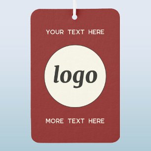 Logo mit Text-Business-Werbeaktion Burgundy Red Autolufterfrischer
