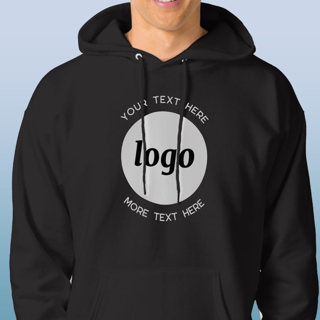 Logo mit Text-Werbegeschaeften Hoodie (Logo and custom text business promotional or uniform hoodie)