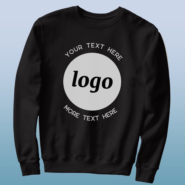 Logo mit Werbung für Text Sweatshirt (Logo and custom text business promotional or uniform sweatshirt)