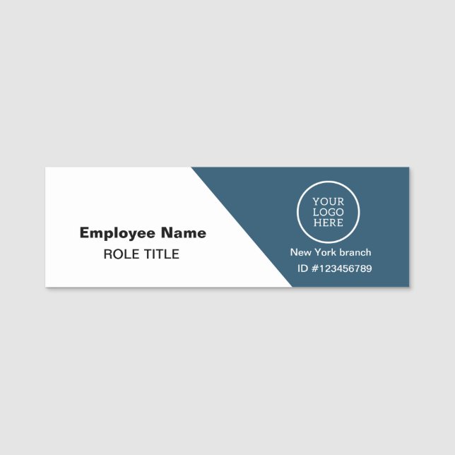 Logo Mitarbeiter Foto Magnetic Safety Button Name- (Vorderseite)