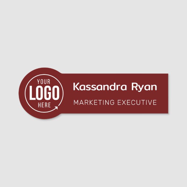 Logo-Mitarbeiter-Magnet- oder Namensschild (Vorderseite)