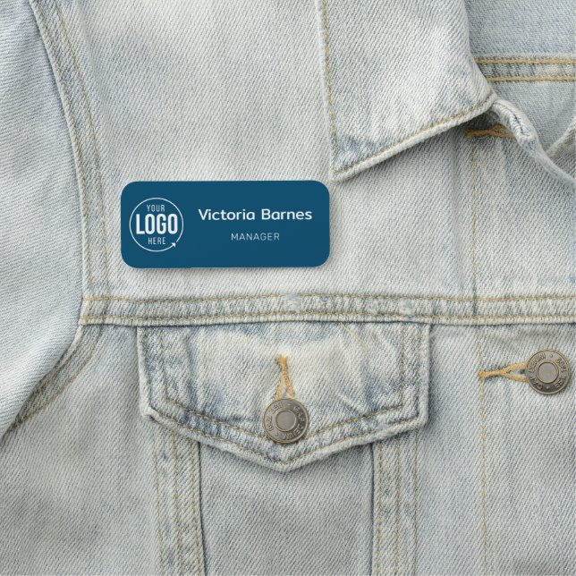 Logo-Mitarbeiter-Magnet- oder Namensschild (Beispiel)