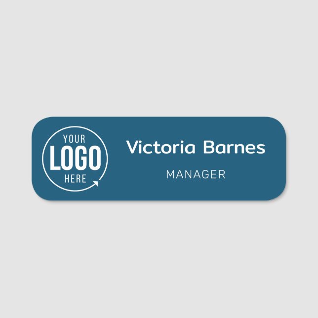Logo-Mitarbeiter-Magnet- oder Namensschild (Vorderseite)