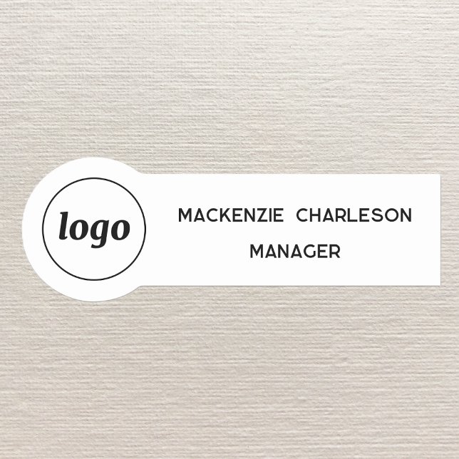 Logo-Mitarbeiter-Markierung für Magnetic- oder But Namensschild (Logo name job title minimalist professional name tag badge with magnetic or pin back)