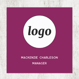 Logo Mitarbeiter Personal Cherry Pink Magnetisch o Namensschild