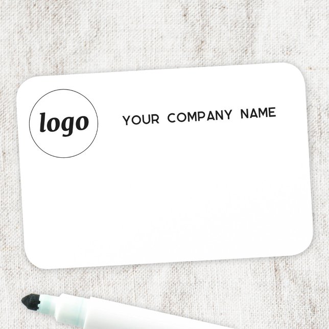 Logo Mitarbeiter Personal Magnetisch oder Pin Troc Namensschild (Simple logo with custom text business branding promotional dry erase name tag)
