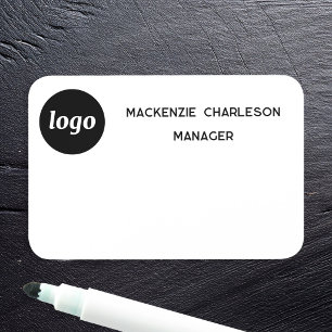 Logo Mitarbeiter Personal Magnetisch oder Steckbar Namensschild